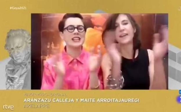 Premios Goya 2021: La genial celebración de Maite Arroitajauregi y Aranzazu Calleja