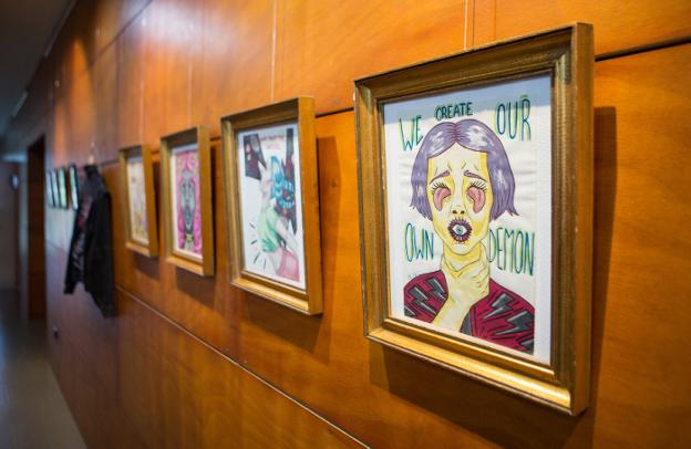 'Pelea como una nena' es la última exposición del curso de Gazteartean