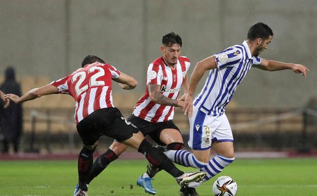 Combate nulo al descanso con la Real Sociedad dueña de la posesión