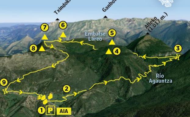 Sarastarri (995 m.) y Agaotz (973 m.) desde Ataun