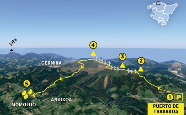 Monte Oiz (1.026 m.) desde Trabakua