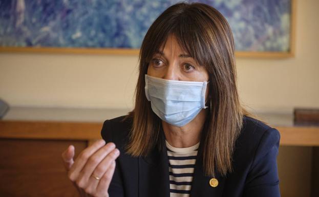 Idoia Mendia considera que en Madrid «ha ganado el trumpismo, los eslóganes vacíos y fáciles»