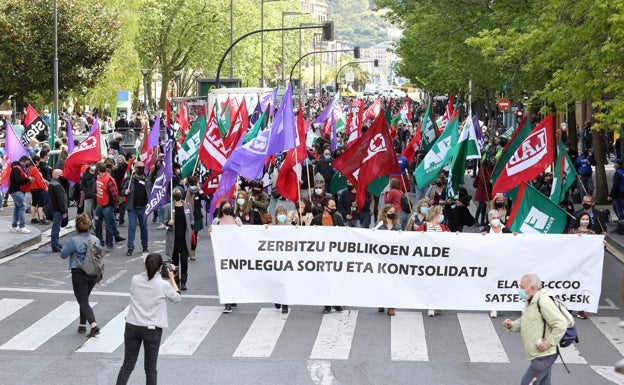 Los sindicatos vascos convocan nuevas movilizaciones en el sector público