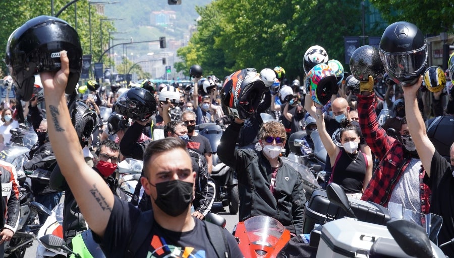 Una marea de moteros por la seguridad