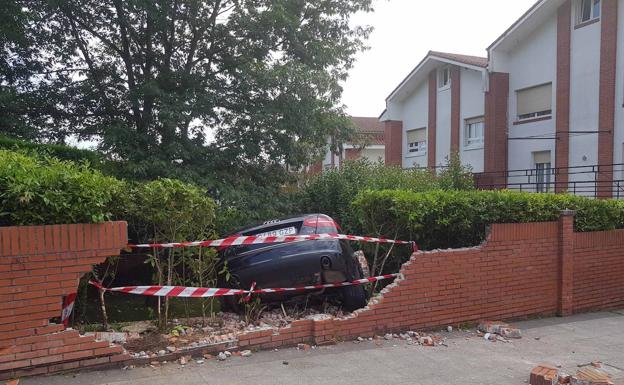 Espectacular accidente en Urnieta