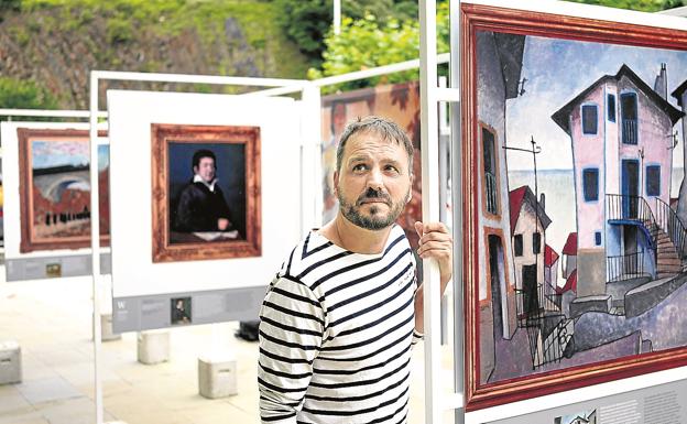 Kirmen Uribe presenta en Ondarroa la exposición itinerante del Bellas Artes
