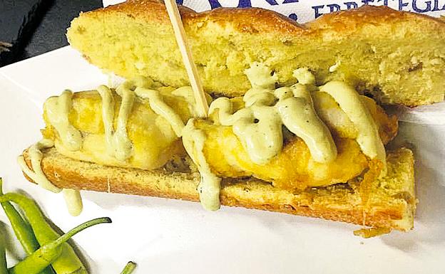 Receta del bocadillo de merluza rellena de salmón de Xabier Zabaleta