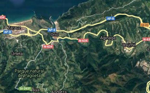 Herido grave un motorista por una colisión con un coche en Usurbil