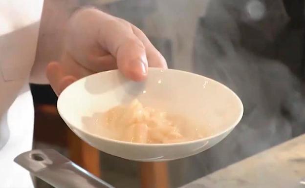 Receta de espardeña con rebozuelo y menta poleo de Paco Morales