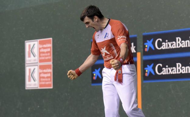 Aimar Olaizola y Joseba Ezkurdia, en Itziar el sábado 24