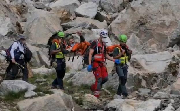 Rescatan a un montañero donostiarra herido en Panticosa