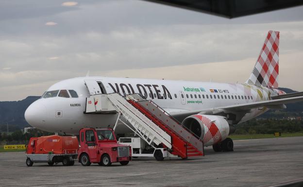 Obligado a aterrizar en Vitoria por el posible impacto de un ave un vuelo entre Menorca y San Sebastián