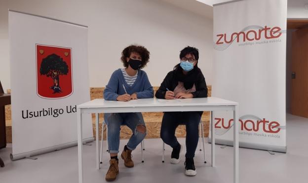 Zumarte musika eskolak eta udalak hitzarmena berritu dute