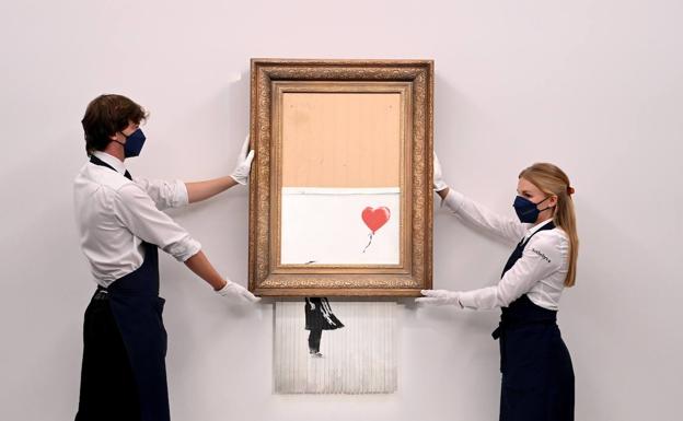Banksy consigue un récord con su obra autodestruida