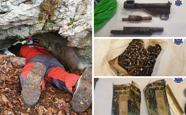 Subfusiles, detonadores y walkie-talkies en el zulo de Ataun que pudo ser abandonado por ETA