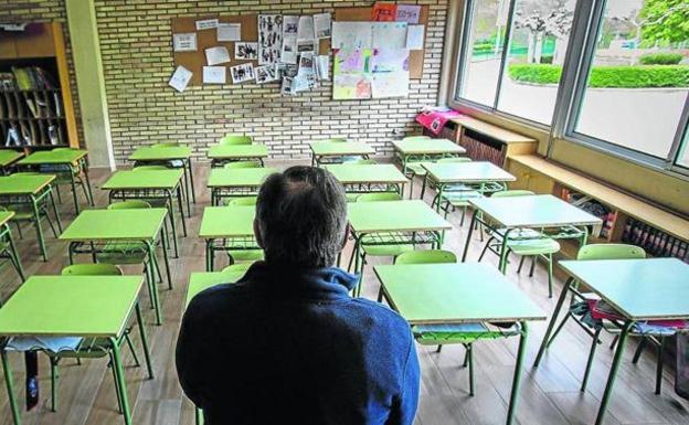 Ocho aulas confinadas en Euskadi este martes, 168 hace un año