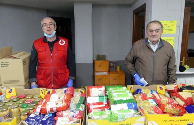 Recogida de bonos del reparto de alimentos