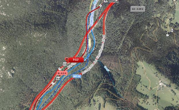 Finalizan las retenciones por un accidente en la AP-8 en Mendaro con tres heridos leves