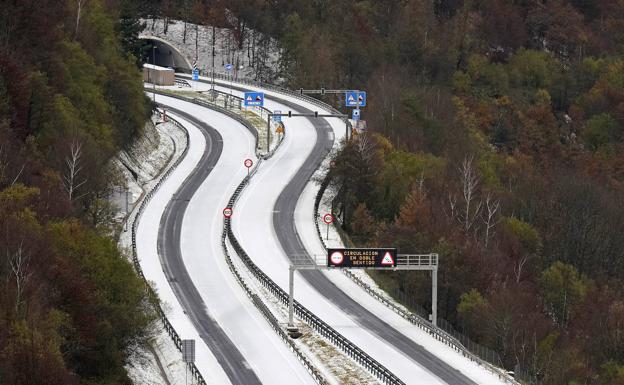 Intensas granizadas en las carreteras guipuzcoanas