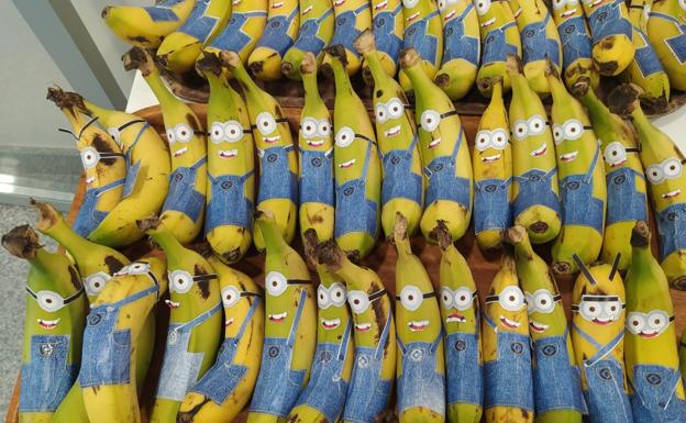Plátano-minions solidarios de Gipuzkoa a La Palma