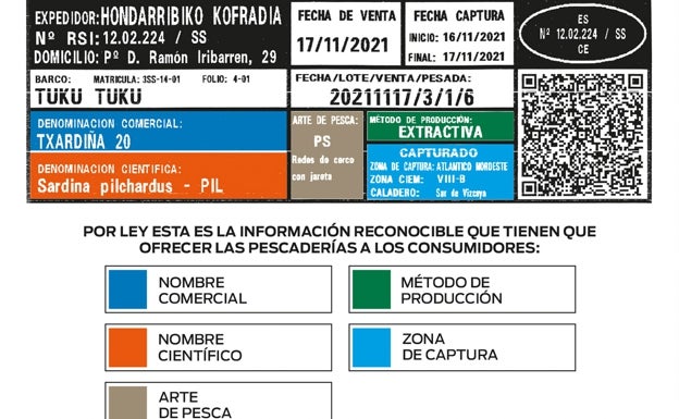 La trazabilidad del pescado, una realidad en la pesca de bajura de Euskadi