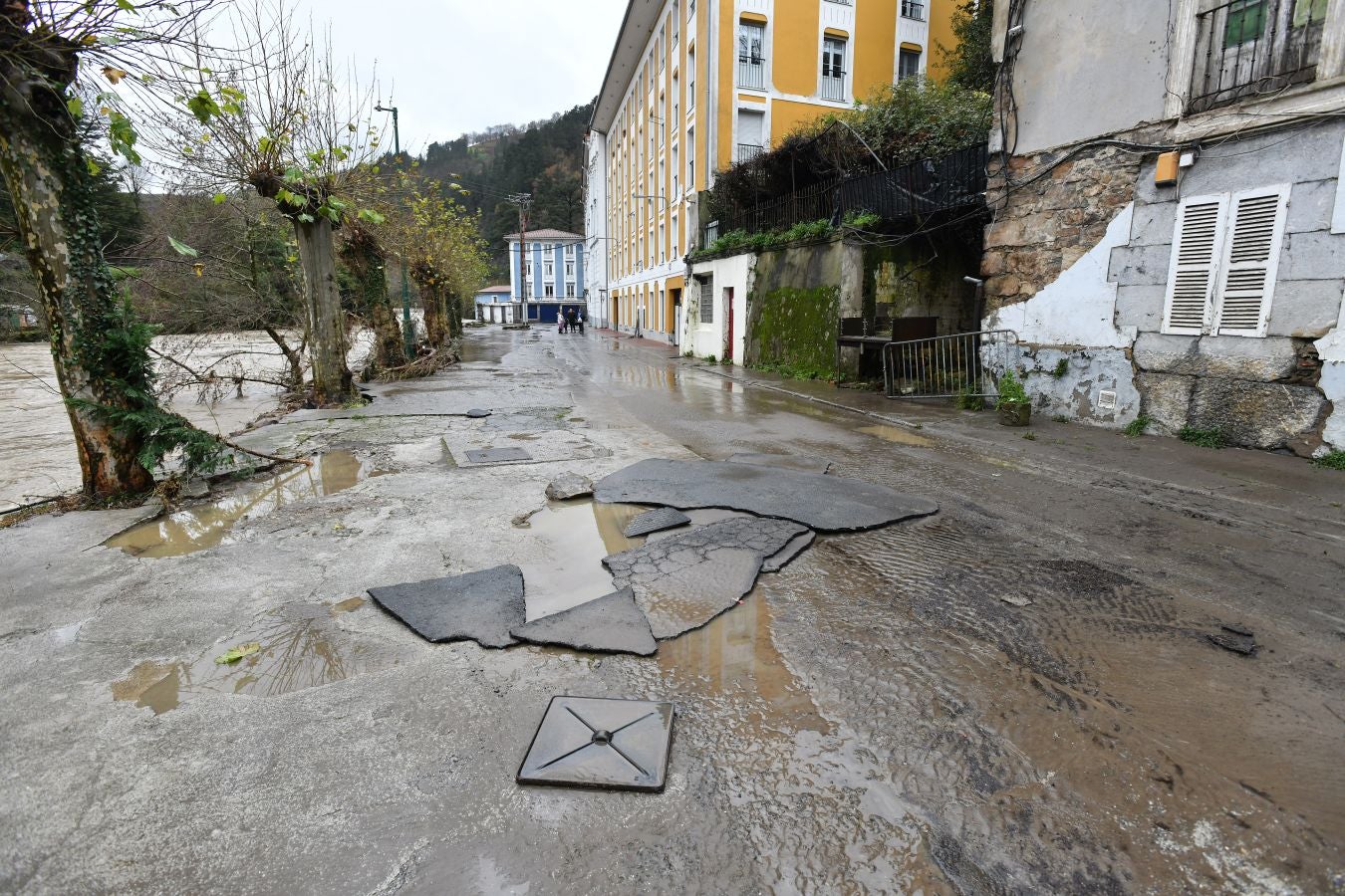 Inundaciones en Elgoibar por la borrasca 'Barra'