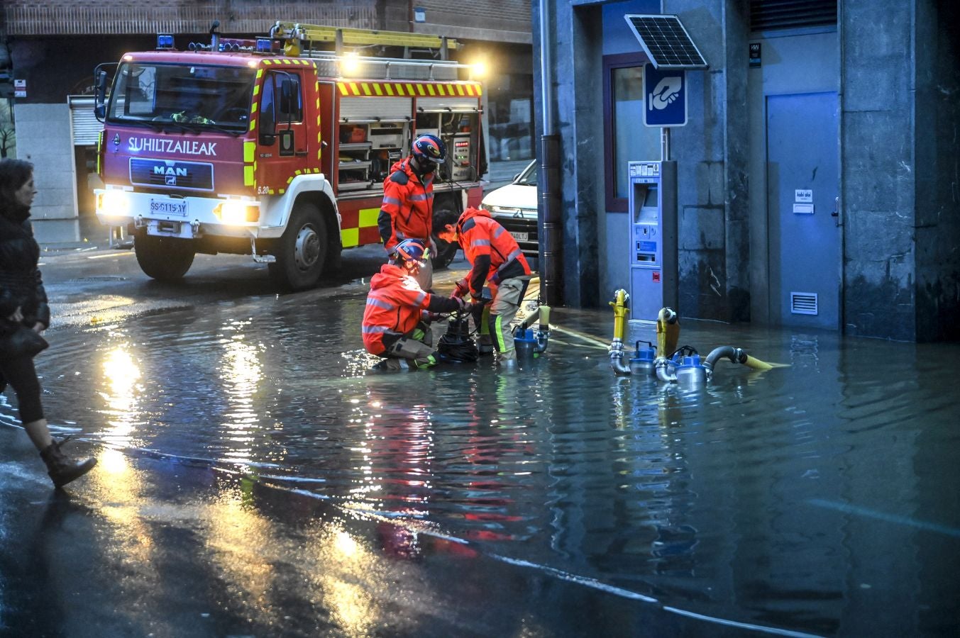 Inundaciones por la crecida del Oria en Tolosa