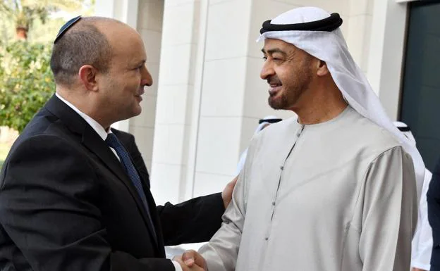 Naftali Bennet and Mohamed bin Zayed, this Monday in the United Arab Emirates.