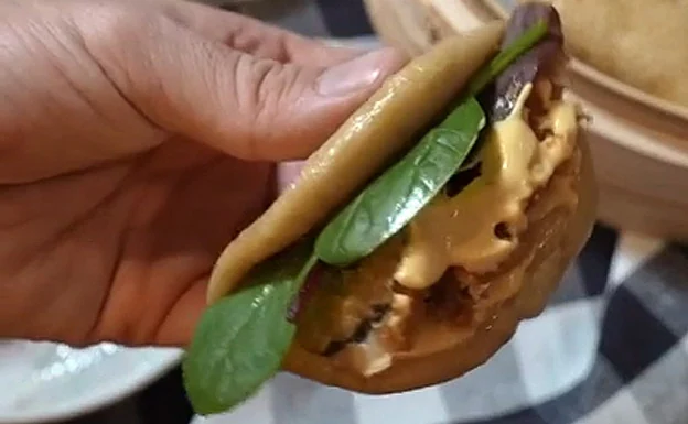 Receta de hamburguesa con pan bao