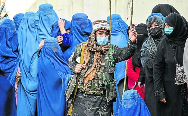 Demonstration held on December 28 in Kabul by a group of women.