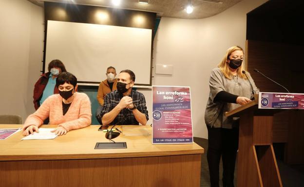 Los sindicatos nacionalistas se manifestarán el día 30 en contra de la reforma laboral