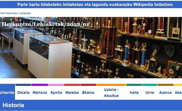 Wikipedia euskaraz osatzeko lehiaketa