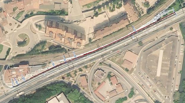 Las pantallas acústicas de Zaldizurreta, más cerca