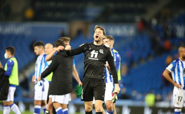 Álex Remiro, nueva portería a cero y ya van doce en Liga