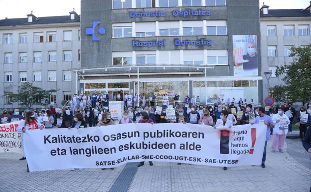 Los sindicatos no acudirán a la mesa sectorial de este jueves y se mantiene la huelga en Osakidetza