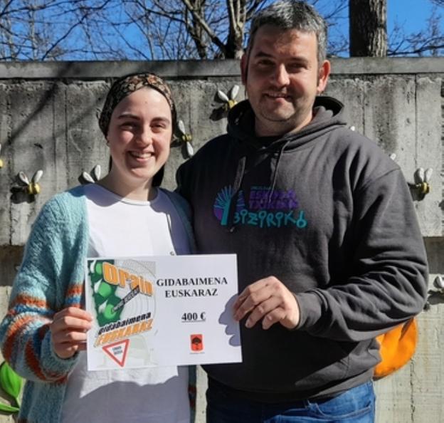 Gidabaimena euskaraz prestatu eta lortzeagatik saritua izan da Malen Lanz