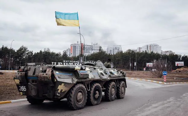 Armored vehicle of the Ukrainian army.
