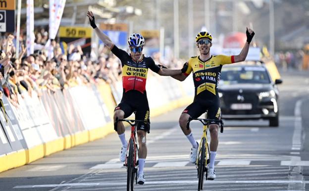 Van Aert y Laporte llegan de la mano en el E3 tras una nueva exhibición del Jumbo