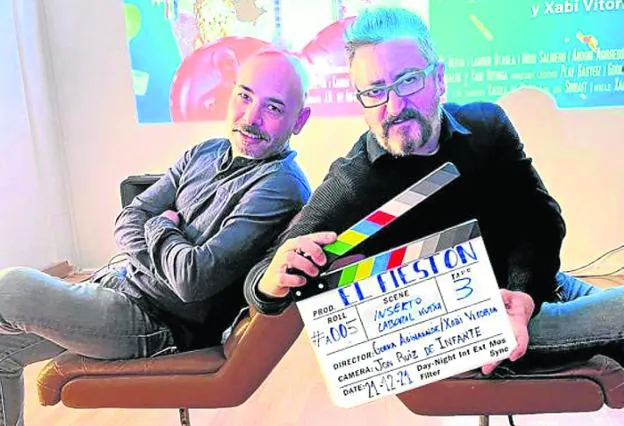 Gorka Aguinagalde y Xabi Vitoria se van de juerga en su cortometraje, 'El fiestón'