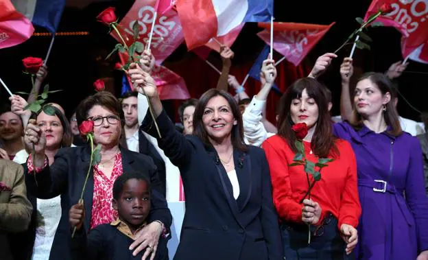 Anne Hidalgo, during an event held in Paris this Sunday.