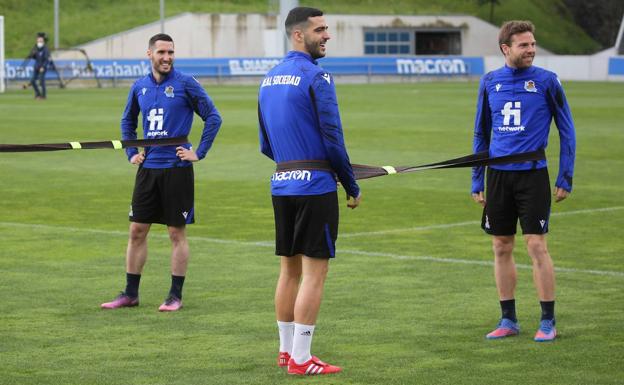 Mikel Merino, como un niño con botas nuevas