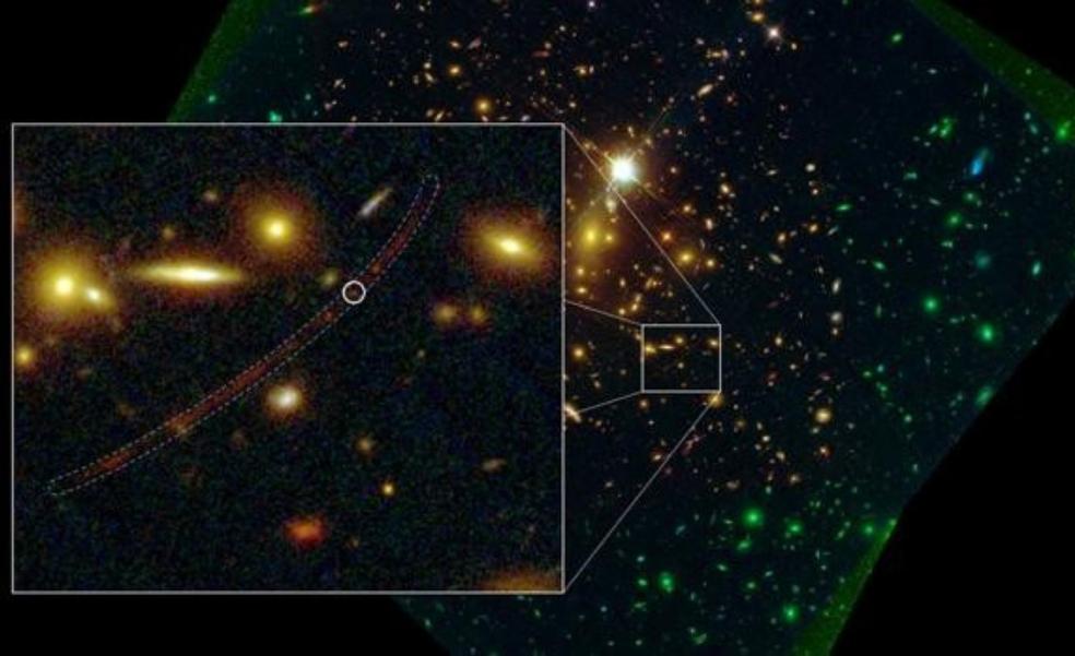 Una estrella lejana en el límite del tiempo