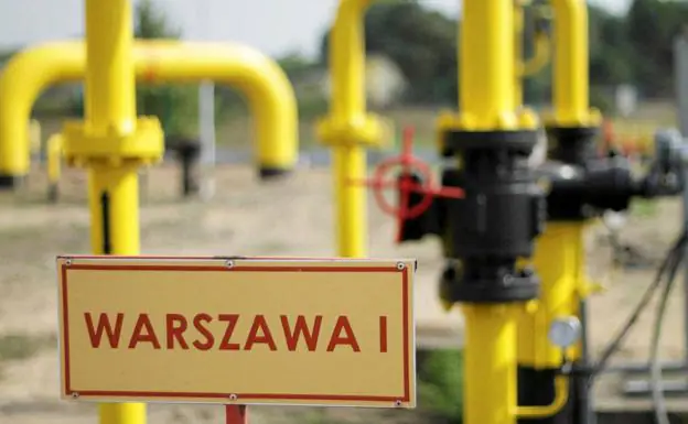 Gas pipeline in Poland.