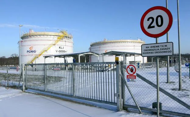 Oil and gas dispatch base in Wierzbno, Poland.