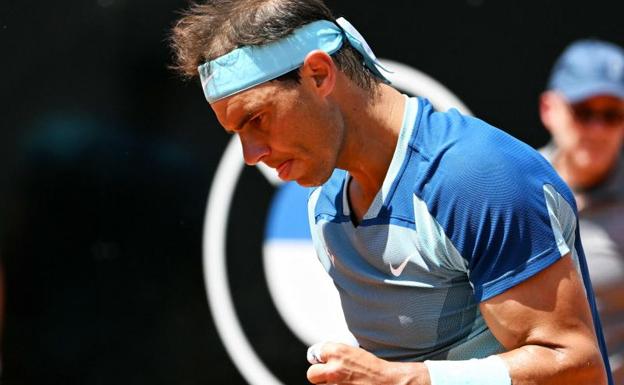 Nadal derriba a Isner en su debut en Roma