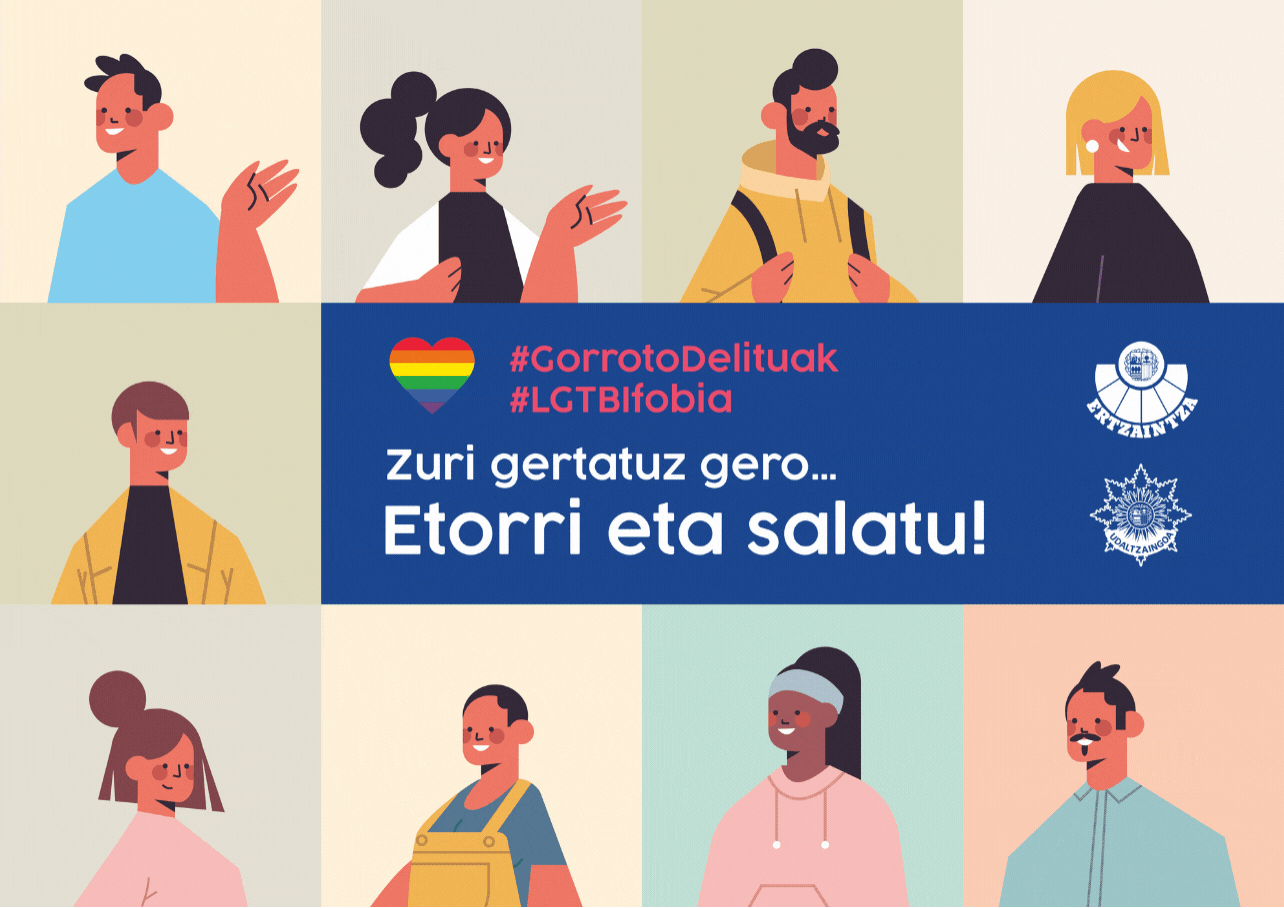 Una campaña anima a denunciar los delitos de odio en Euskadi