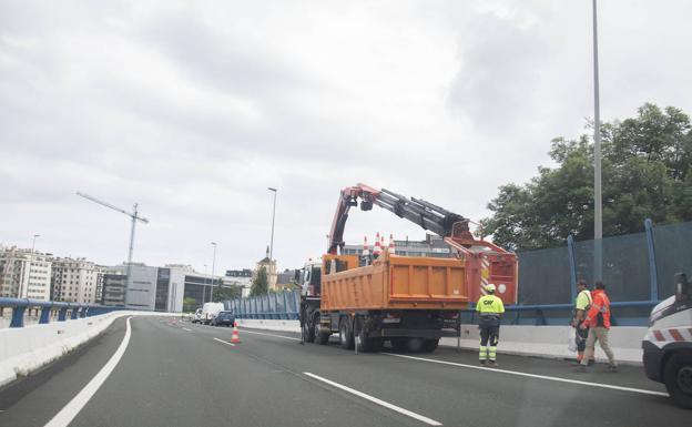 Comienzan las afecciones en la variante de Donostia para construir el enlace de Marrutxipi