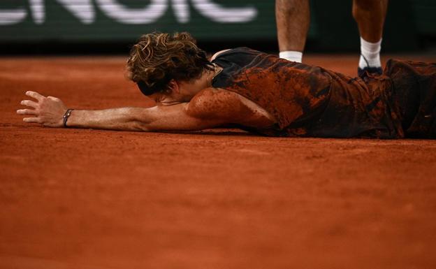 Así ha sido la lesión de Alexander Zverev ante Rafael Nadal