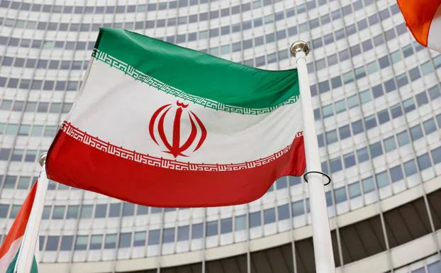 Iranian flag at the headquarters of the International Atomic Energy Agency (IAEA), in Vienna.