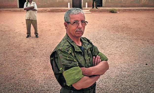 Mohamed Luali Akeik poses at the Saharawi headquarters in Rabouni, in Algerian territory. 